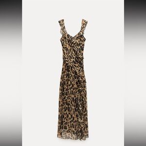 Leopard Print Ruffle Dress